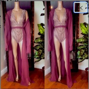 Plus size Floor length Kimono